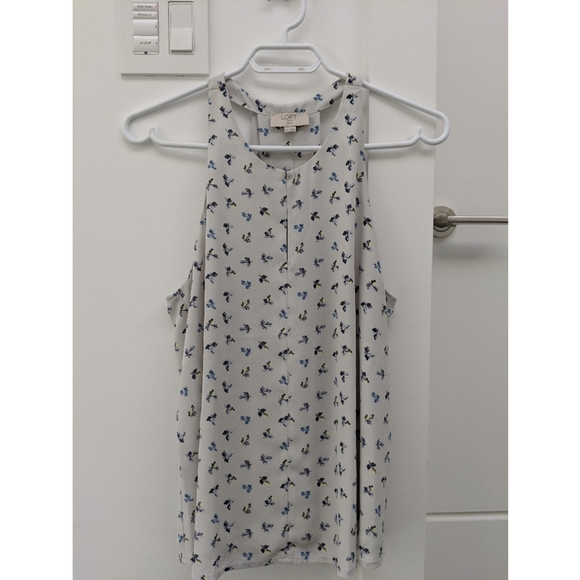 NWOT LOFT Floral Sleeveless Blouse - Picture 2 of 3